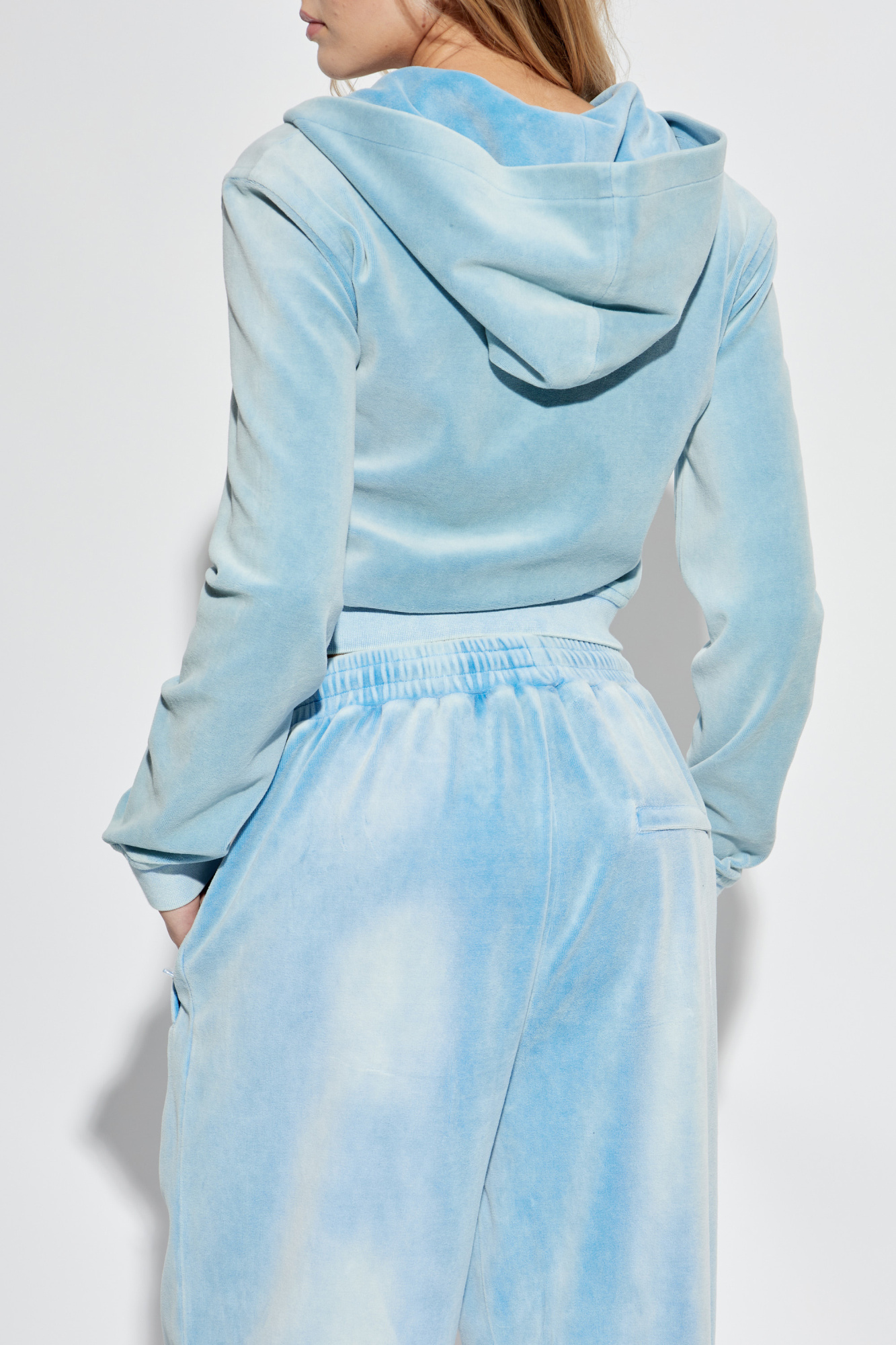 T by Alexander Wang Velour hooded sweatshirt | Women's